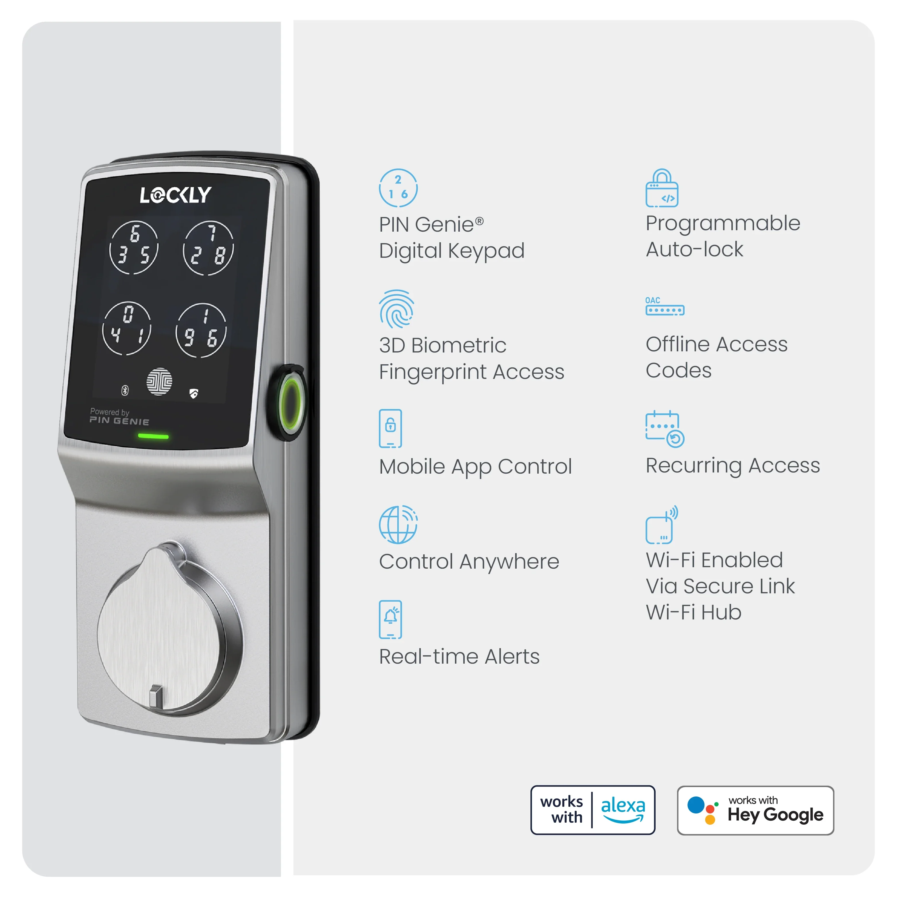 Wi-Fi Enabled Lockly Secure Pro Smart Lock - Image 6