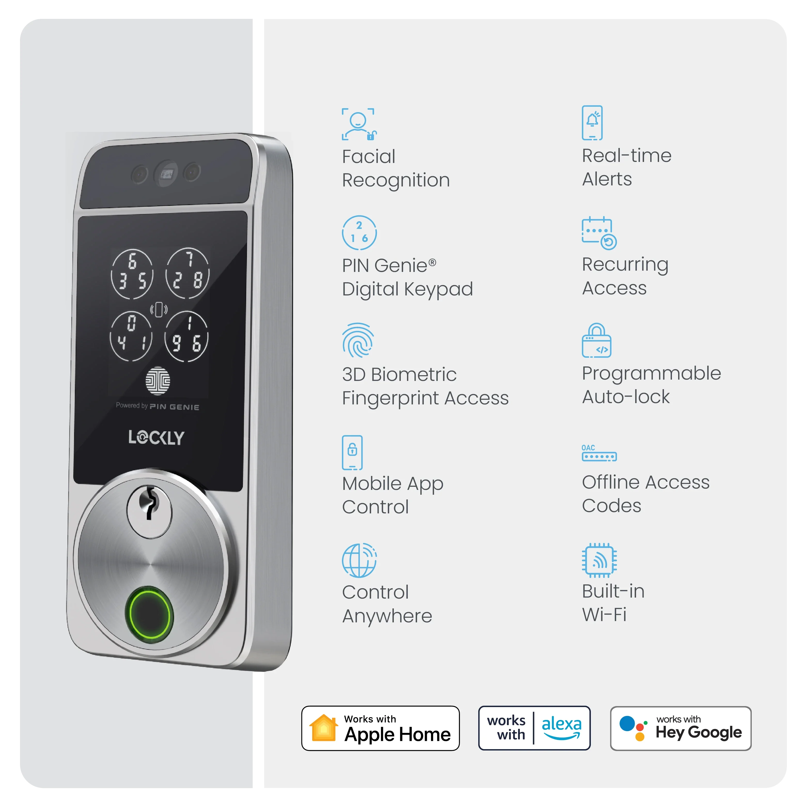 Lockly Visage Zeno Series Facial Recognition Deadbolt - Image 13