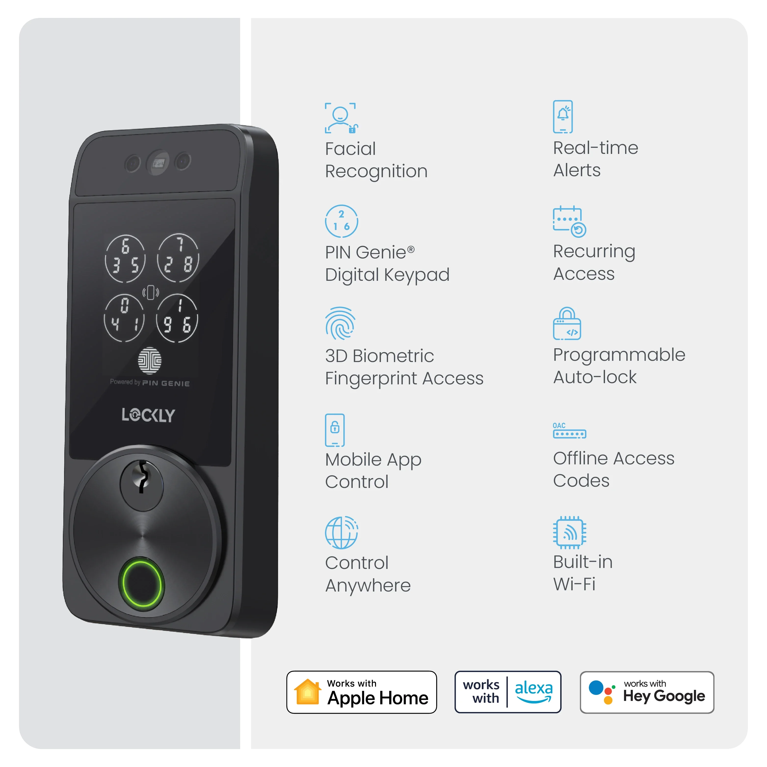 Lockly Visage Zeno Series Facial Recognition Deadbolt - Image 6