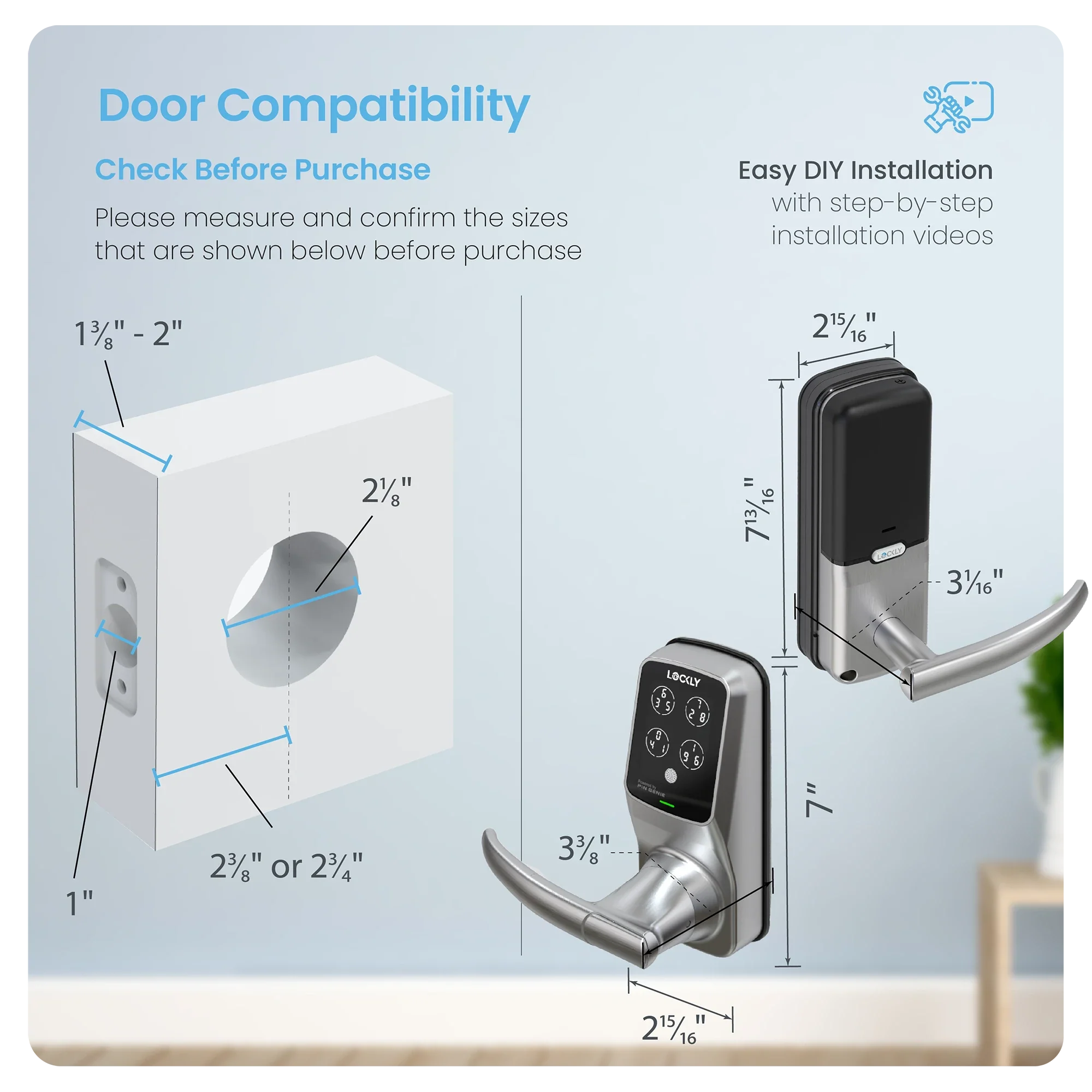 Lockly Model 6S Hack-Proof Keypad Smart Lock - Image 6